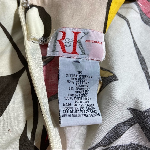 R & K Originals Floral Halter Dress New Size 16 - Picture 7 of 11